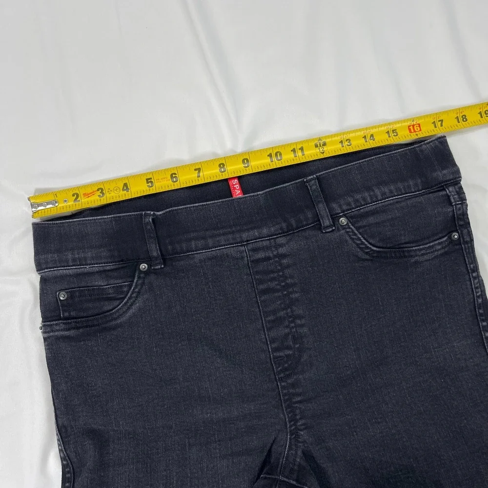 Spanx High Rise Skinny Ankle Jeans Women XL Black Pull On Stretch Tapered 20278R